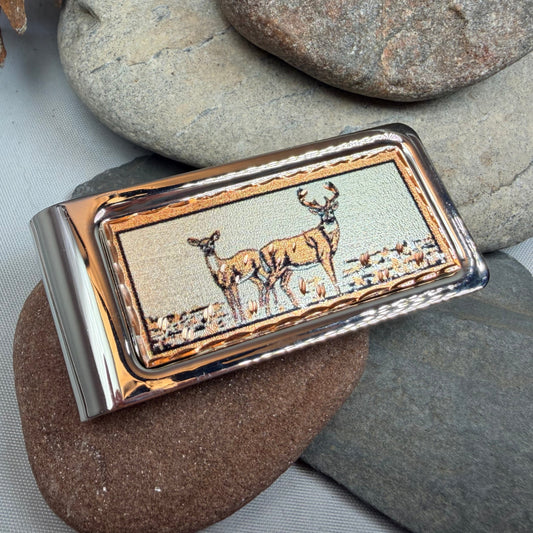 Woodland Stag Copper Money Clip - Handmade in the U.S.A.