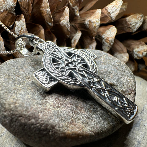 Load image into Gallery viewer, Grant Celtic Cross Necklace in Sterling Silver