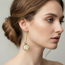 Load image into Gallery viewer, Winter Owl Art Earrings