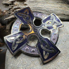 Load image into Gallery viewer, Enamel Celtic Cross Brooch