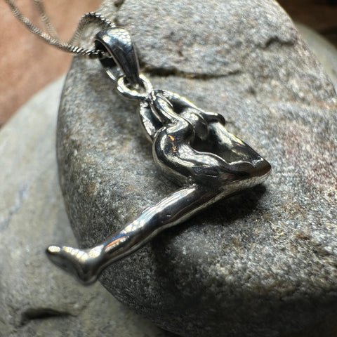 Load image into Gallery viewer, Yoga Pose Silver Necklace in Sterling Silver
