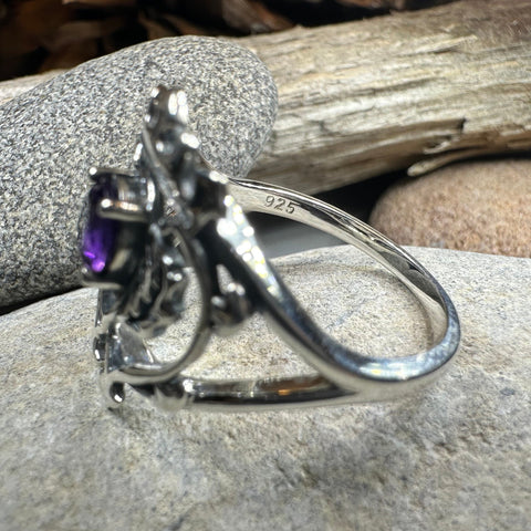 Load image into Gallery viewer, Dedication Scottish Luckenbooth Amethyst Ring in Sterling Silver