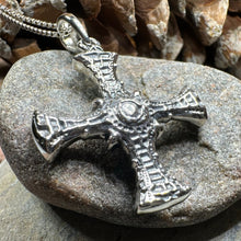 Load image into Gallery viewer, Saint Cuthbert Celtic Cross Necklace