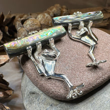 Load image into Gallery viewer, Abalone Frog Earrings