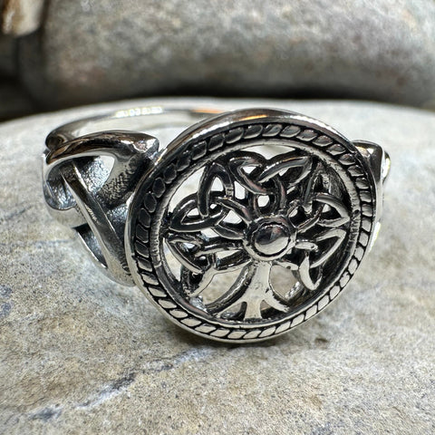 Load image into Gallery viewer, Signet Tree of Life Ring