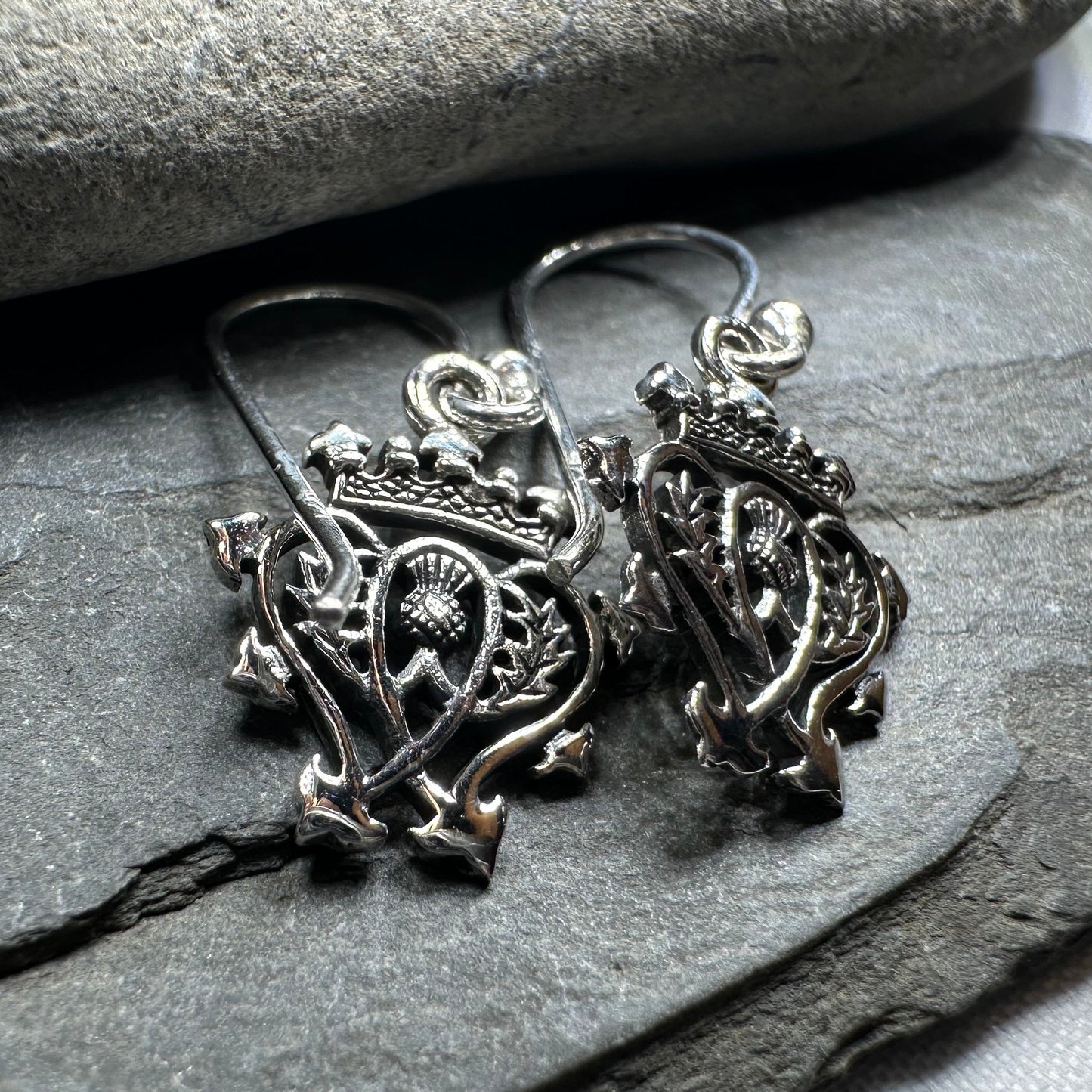 Elegance Scottish Luckenbooth Earrings in Sterling Silver — view 10