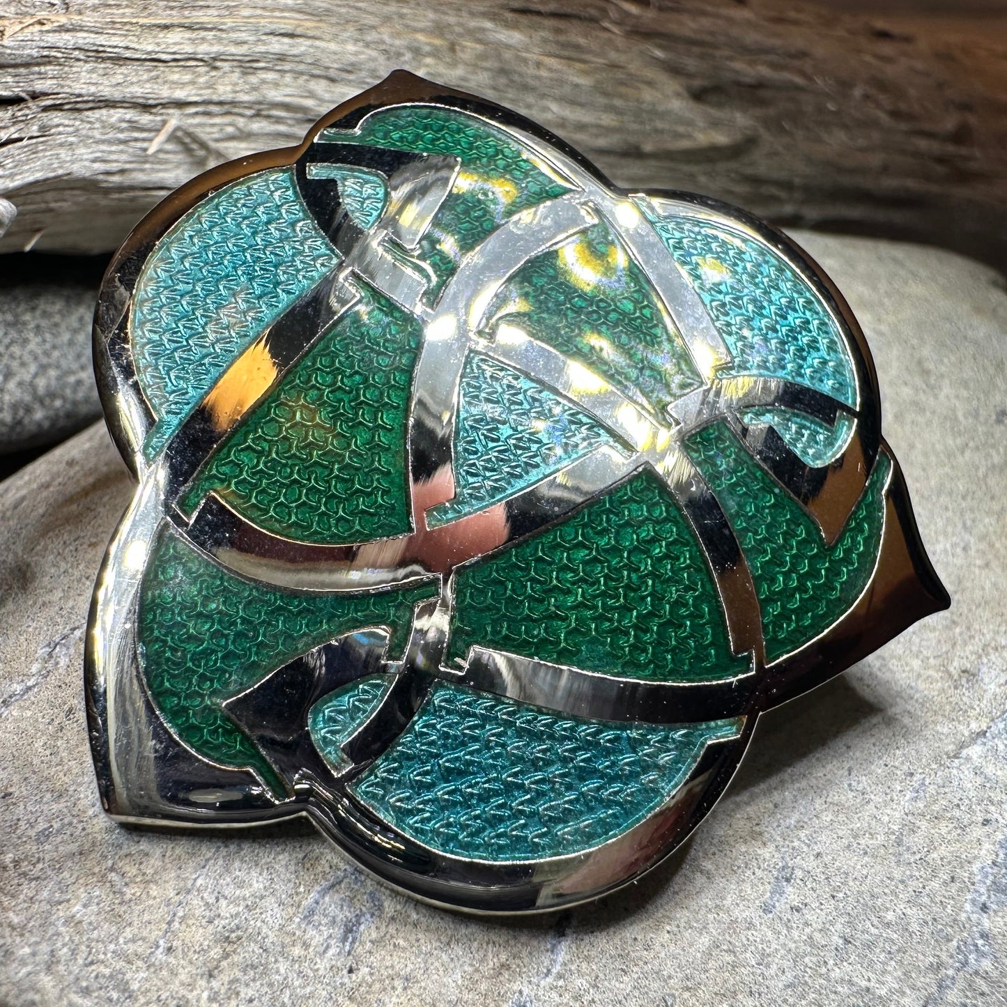 Enamel Celtic Knot Brooch — view 13