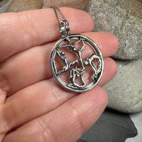 Load image into Gallery viewer, Round Yoga Pose Necklace
