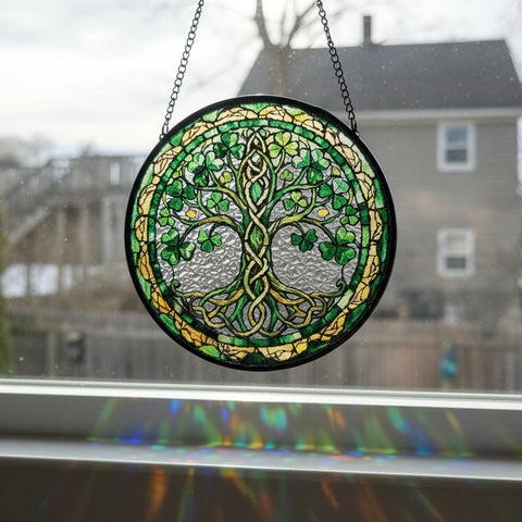 Load image into Gallery viewer, Ireland's Tree of Life Stained Glass Gift