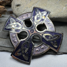 Load image into Gallery viewer, Enamel Celtic Cross Brooch