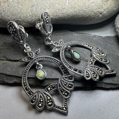 Load image into Gallery viewer, Antoinette Marcasite Earrings