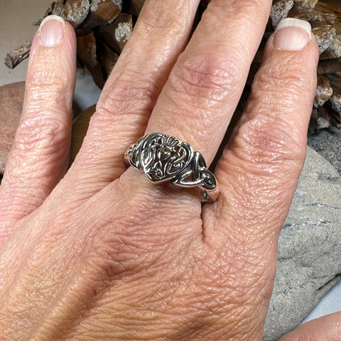 Load image into Gallery viewer, True Love Irish Claddagh Ring in Sterling Silver