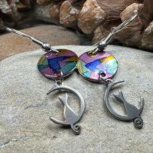Load image into Gallery viewer, Colorful Cat Artisan Earrings