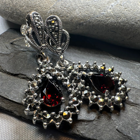 Load image into Gallery viewer, Bebe Marcasite Earrings