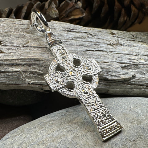 Load image into Gallery viewer, Artisan Irish Ahenny Cross Necklace - Made in Ireland