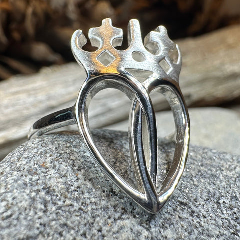 Load image into Gallery viewer, Lady Arieen Scottish Luckenbooth Ring in Sterling Silver