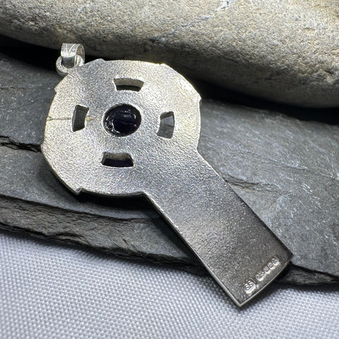 Load image into Gallery viewer, Amethyst Celtic Cross Necklace - Handmade in Scotland