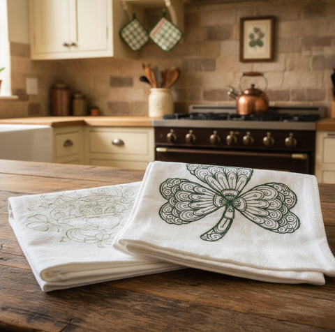 Load image into Gallery viewer, Handmade Irish Tea Towels - Set of Two