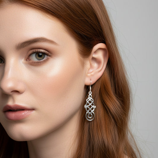 Iorna Celtic Knot Earrings in Sterling Silver