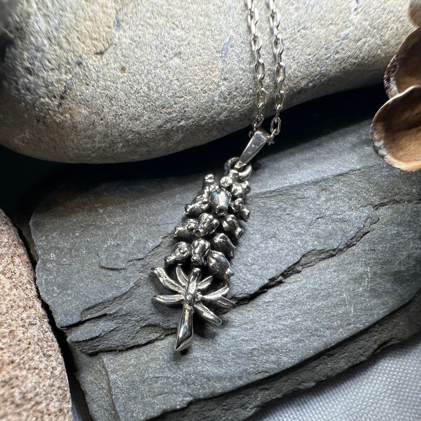 Highland Scottish Heather Necklace in Sterling Silver — view 12