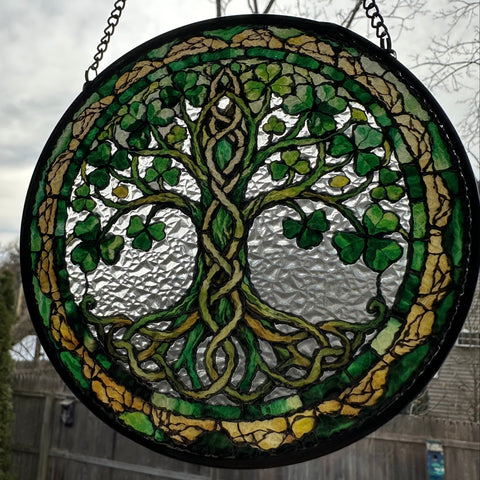 Load image into Gallery viewer, Ireland's Tree of Life Stained Glass Gift