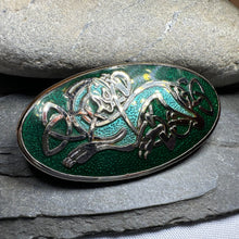 Load image into Gallery viewer, Enamel Celtic Dragon Brooch