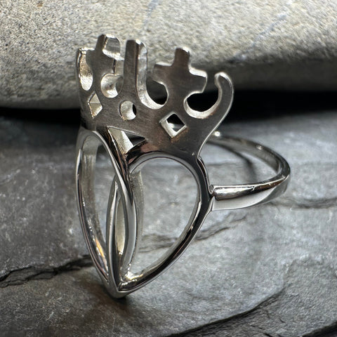 Load image into Gallery viewer, Lady Arieen Scottish Luckenbooth Ring in Sterling Silver