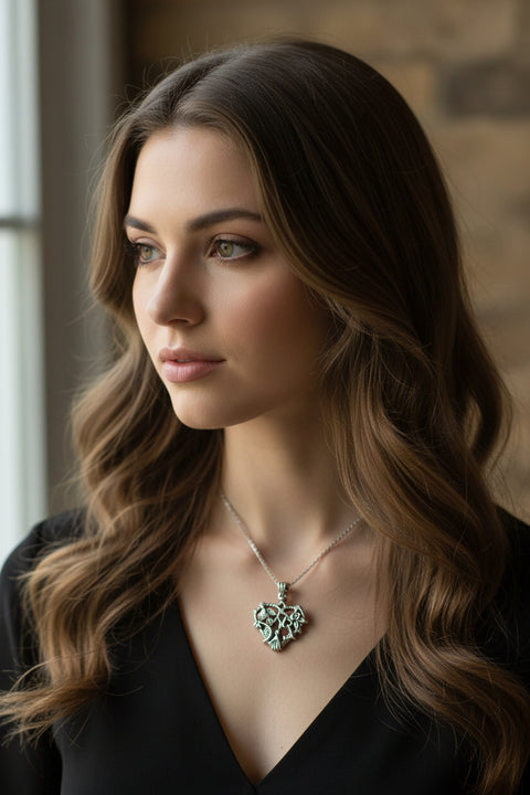 Load image into Gallery viewer, Heart Italian Cimaruta Pendant