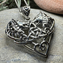 Load image into Gallery viewer, Celtic Wolf Love Necklace