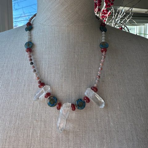 Load image into Gallery viewer, Wild Atlantic Way Quartz Crystal Necklace