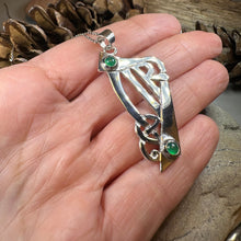 Load image into Gallery viewer, Artisan Large Irish Harp Necklace
