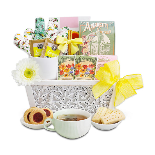 Planted With Love Cookies & Tea Gift Basket with Mug