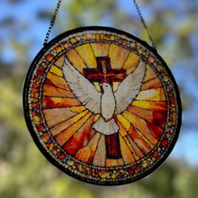 Load image into Gallery viewer, Peace Dove & Cross Suncatcher