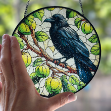 Load image into Gallery viewer, Green Raven Suncatcher