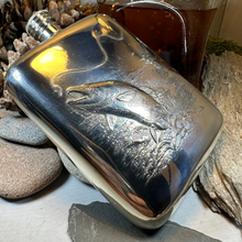 Load image into Gallery viewer, Fishing Pewter Hip Flask