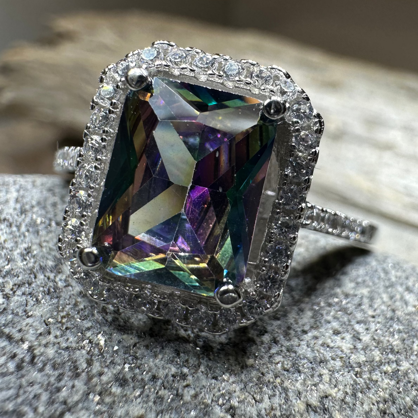 Royal Scottish Topaz Ring in Sterling Silver