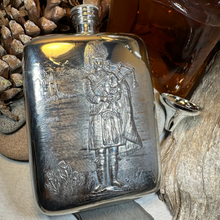 Load image into Gallery viewer, Bagpiper Pewter Hip Flask