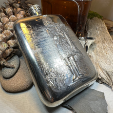 Load image into Gallery viewer, Bagpiper Pewter Hip Flask