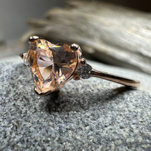 Load image into Gallery viewer, Pink Topaz Heart Ring