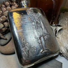 Load image into Gallery viewer, Bagpiper Pewter Hip Flask