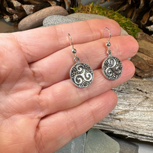 Load image into Gallery viewer, Celtic Triskel Marcasite Earrings