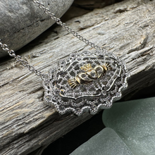 Load image into Gallery viewer, Irish Lace Claddagh Necklace