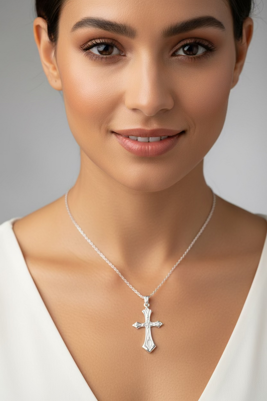Kells Celtic Cross Necklace in Sterling Silver