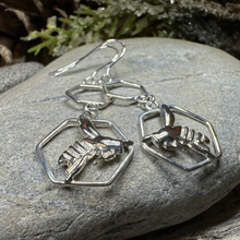 Load image into Gallery viewer, Honeycomb Bee Earrings