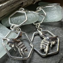 Load image into Gallery viewer, Honeycomb Bee Earrings