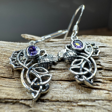 Load image into Gallery viewer, Marcasite Thistle Earrings