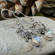 Load image into Gallery viewer, Turtle Moonstone Earrings