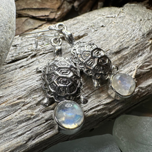 Load image into Gallery viewer, Turtle Moonstone Earrings
