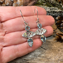 Load image into Gallery viewer, Celtic Morning Blue Topaz Earrings
