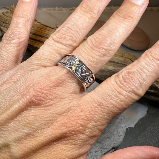 Welsh Dragon Band Ring — view 6
